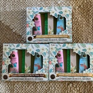 "Modern Expressions Hand Cream Duo with Nail File" gift set. Lot of 3